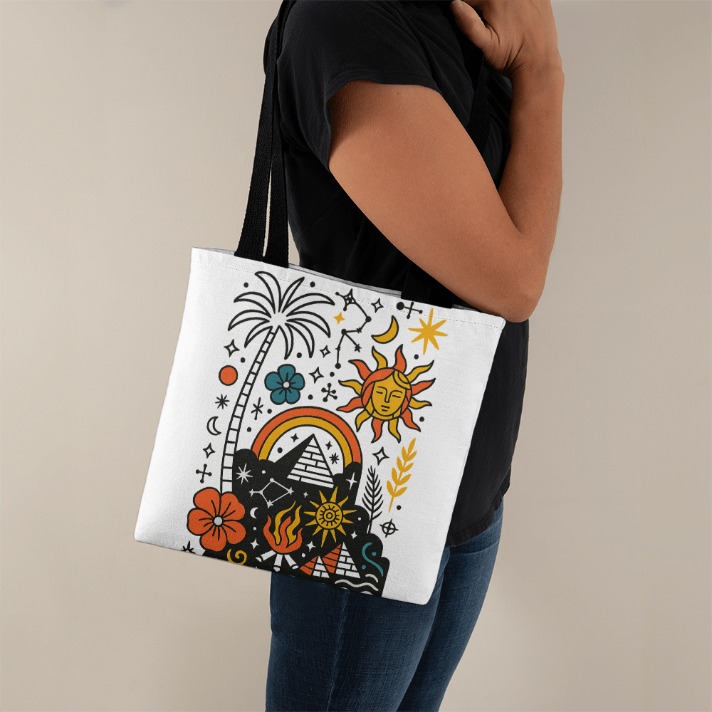 Pyramid and Stars Tote Bag