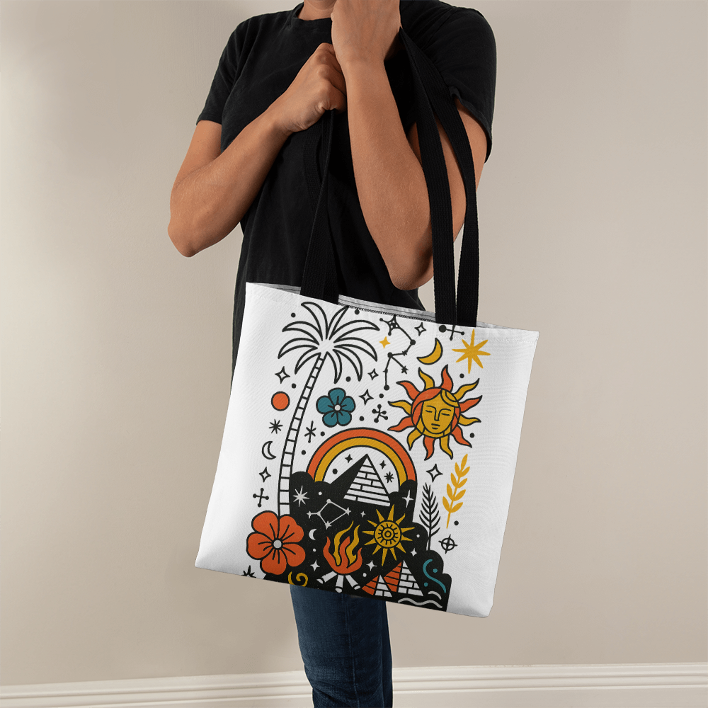 Pyramid and Stars Tote Bag
