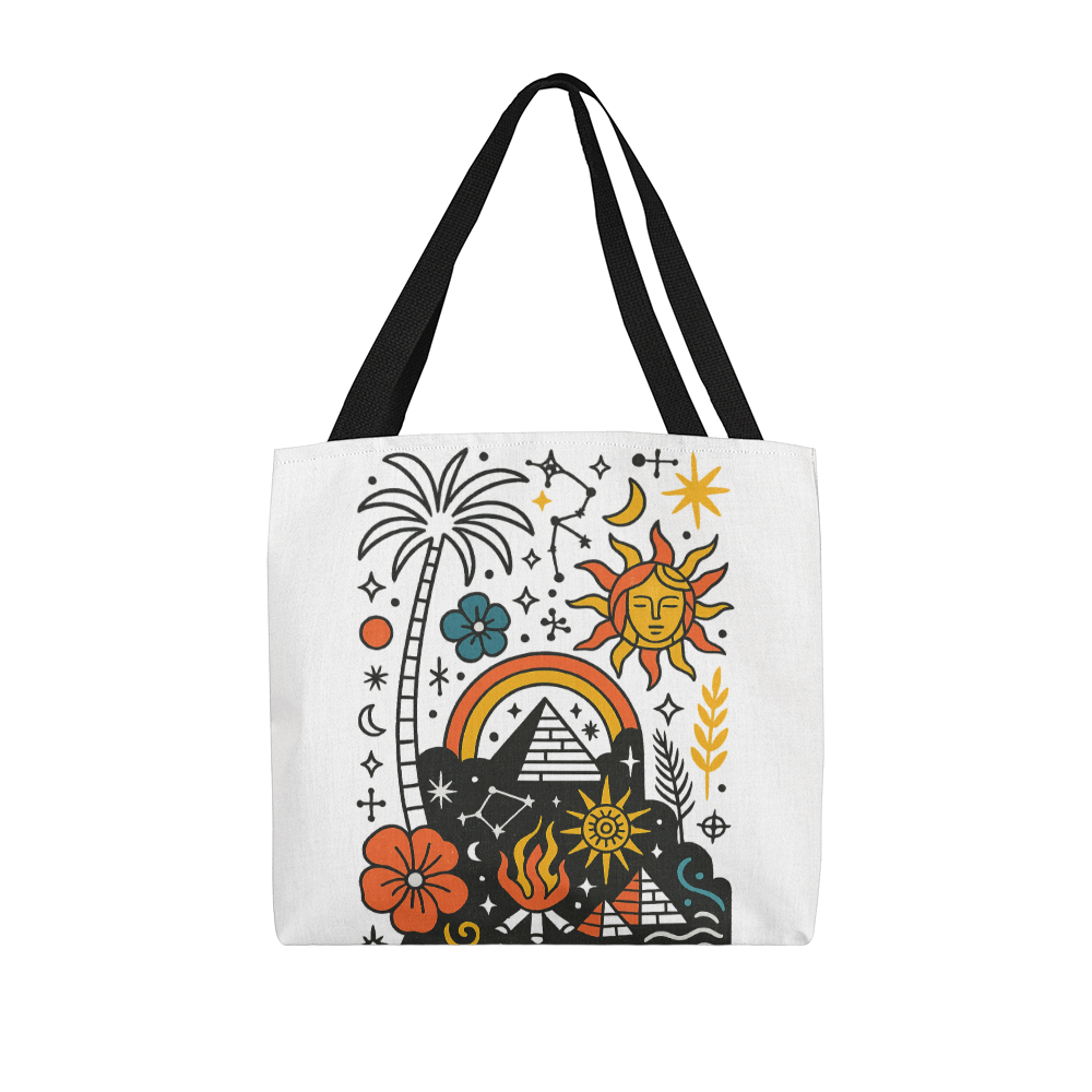 Pyramid and Stars Tote Bag