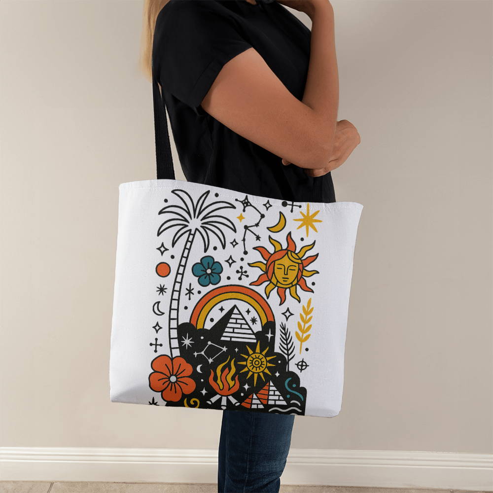 Pyramid and Stars Tote Bag