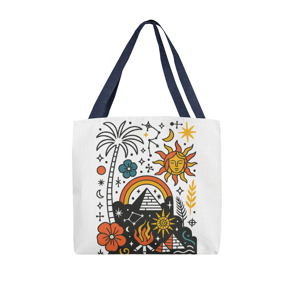 Pyramid and Stars Tote Bag