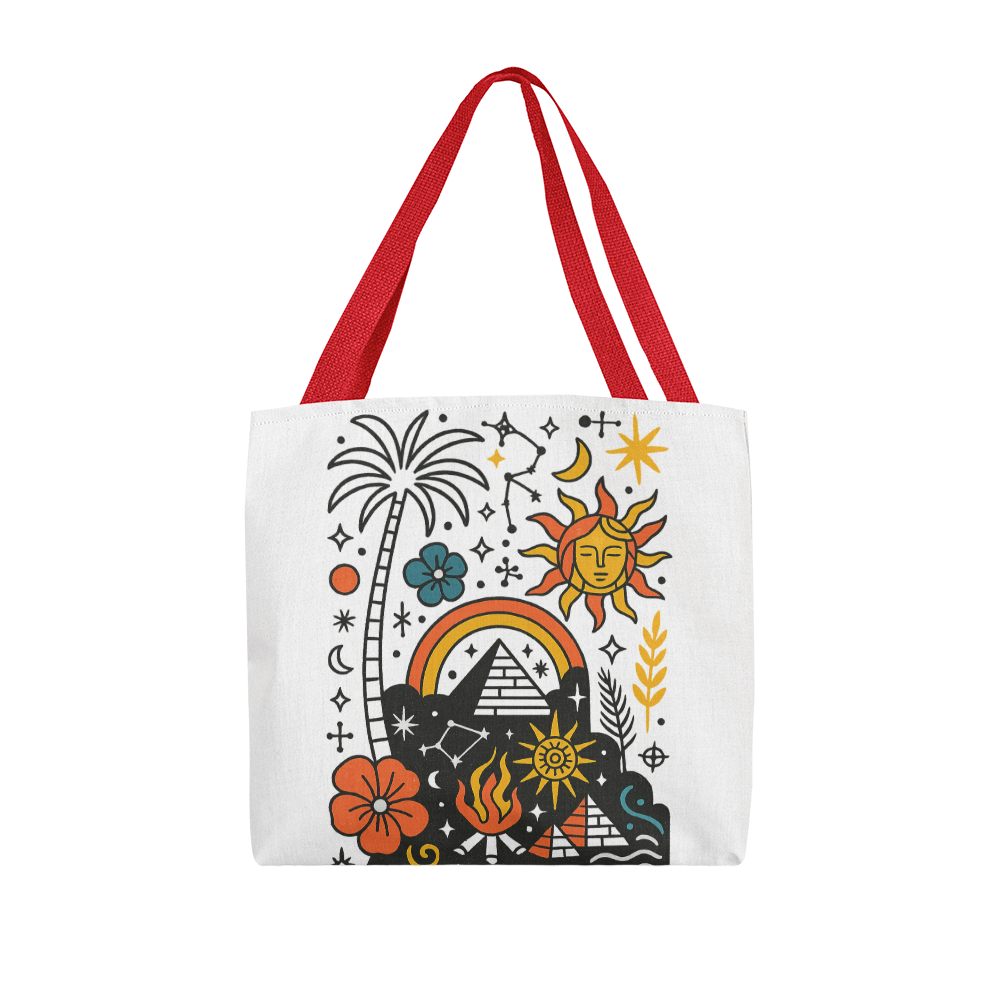 Pyramid and Stars Tote Bag